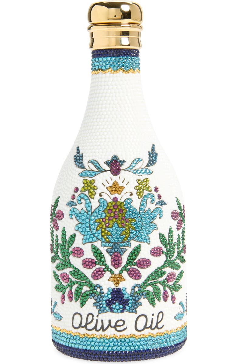 JUDITH LEIBER COUTURE Crystal Bottle Handbag, Main, color, Champagne Chalk Multi