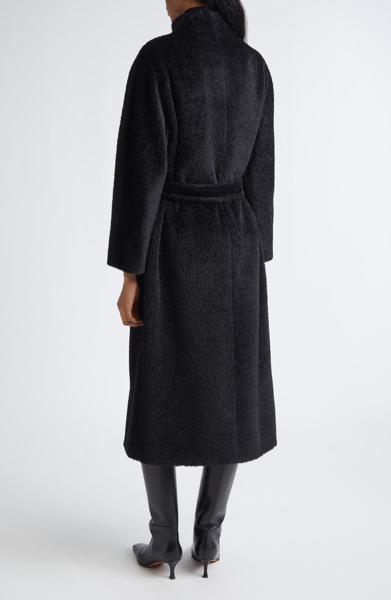 Max Mara Studio Ferito Alpaca & Virgin Wool Blend Coat, Alternate, color, Black