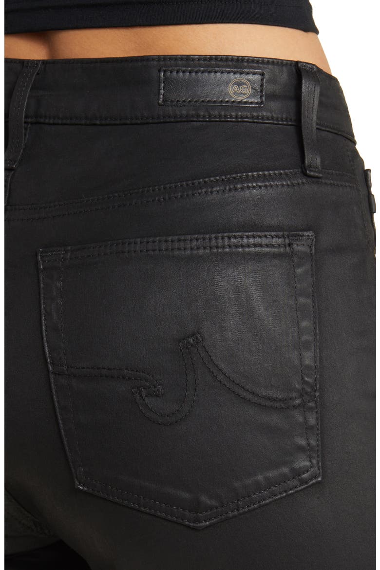 Farrah Coated High Waist Bootcut Jeans, Alternate, color, LTT LT SUPER BLACK