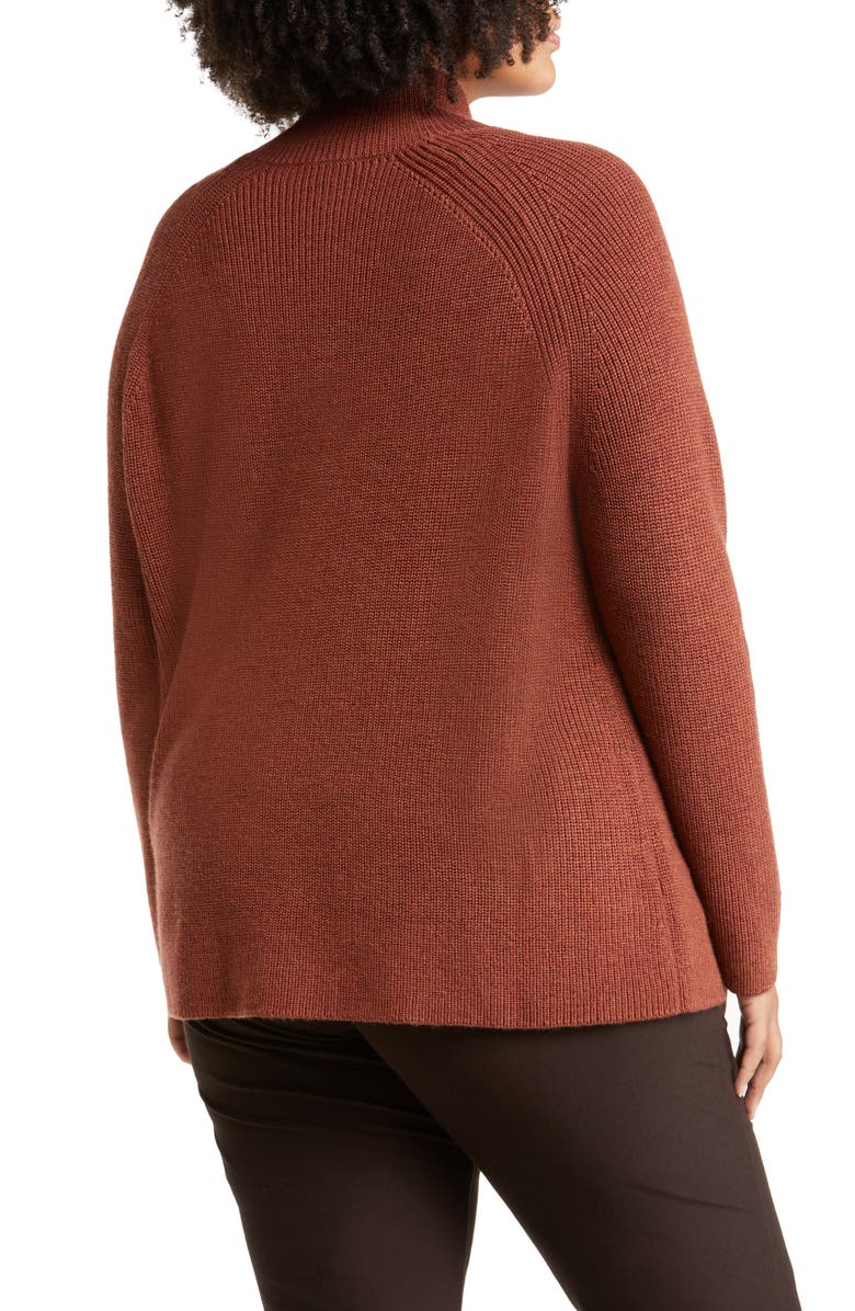 Eileen Fisher Raglan Sleeve Merino Wool Turtleneck Sweater, Alternate, color, 