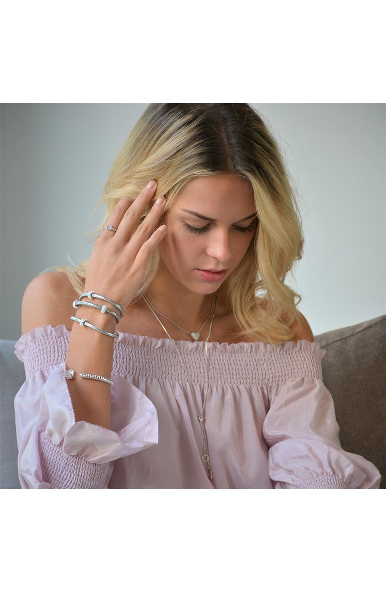 Liza Schwartz Triple Wrap Leather Cuff Bracelet, Alternate, color, 