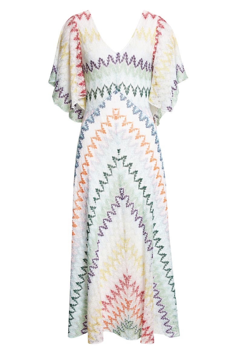 Midi Dress, Alternate, color, MULTICOLOR ON WHITE BASE