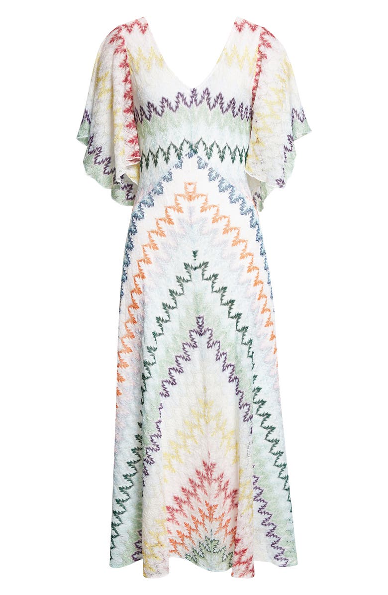 Missoni Midi Dress, Main, color, Multicolor On White Base