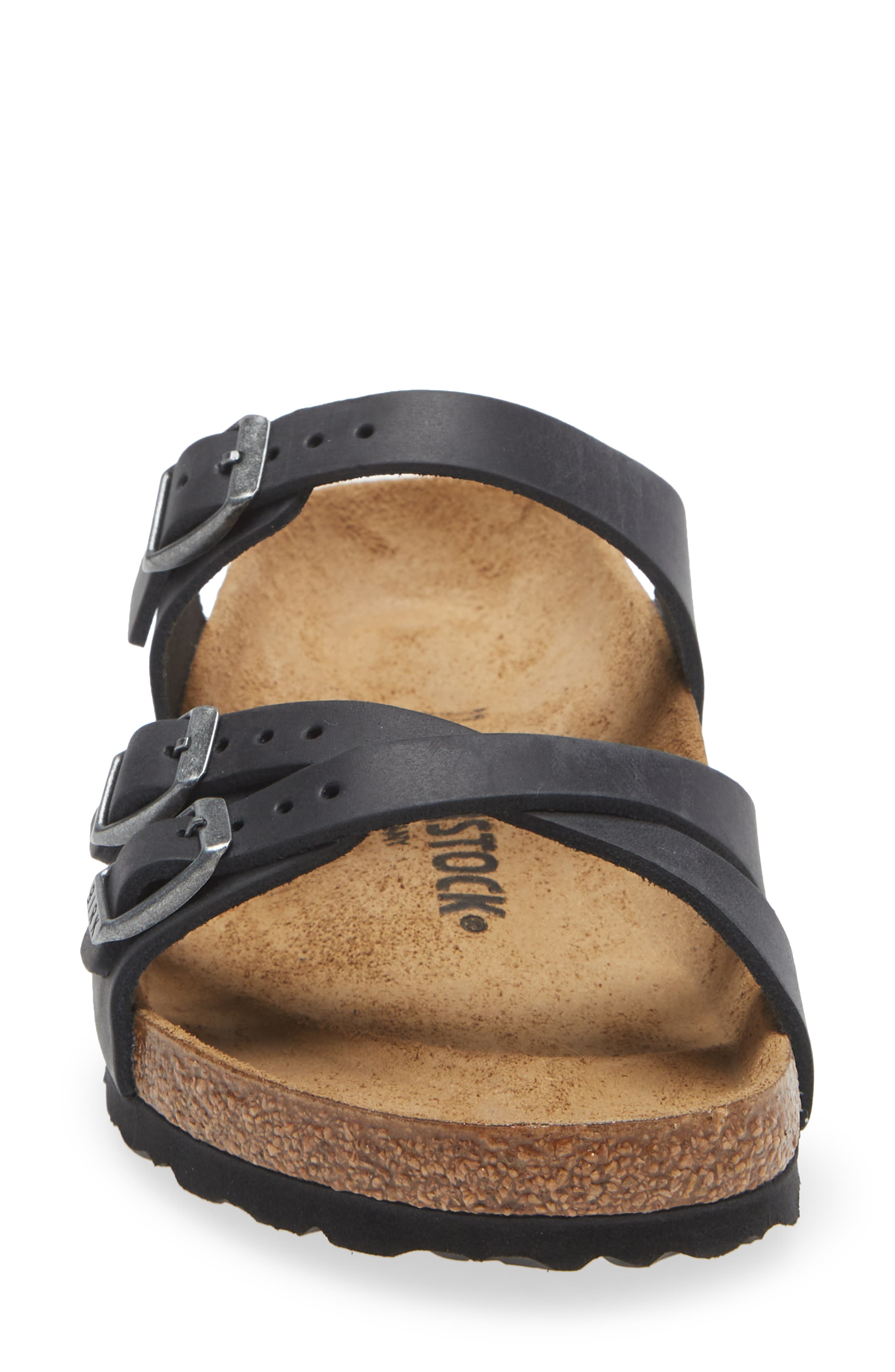 Franca Slide Sandal, Alternate, color, BLACK OILED