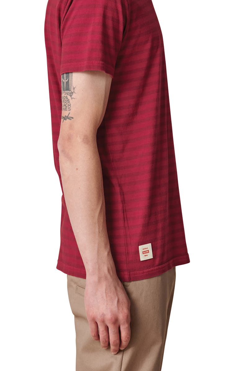 Globe Horizon Stripe Organic Cotton T-Shirt, Alternate, color,
