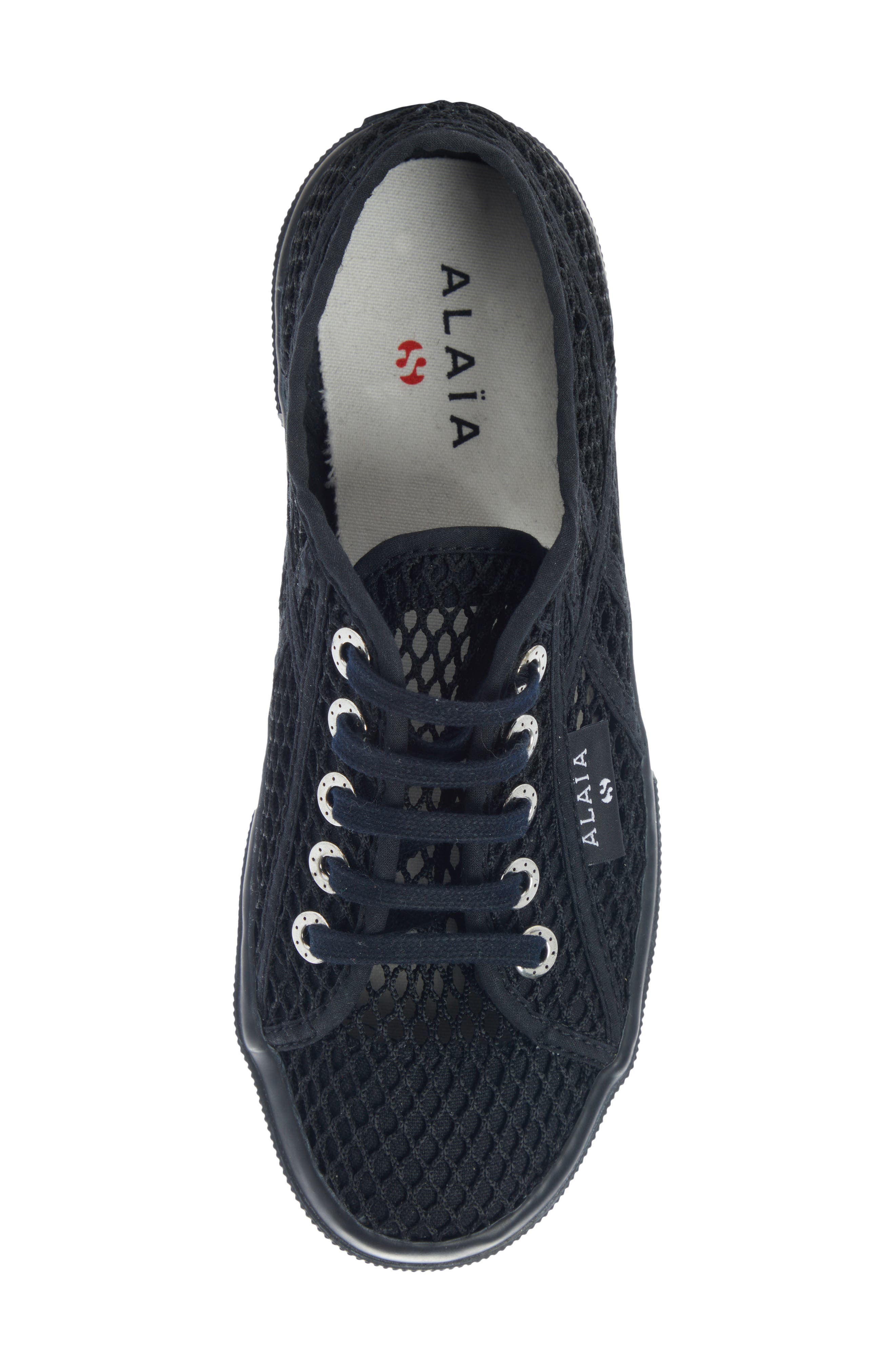 Alaïa x Superga Fishnet Lace-Up Sneaker, Alternate, color, 