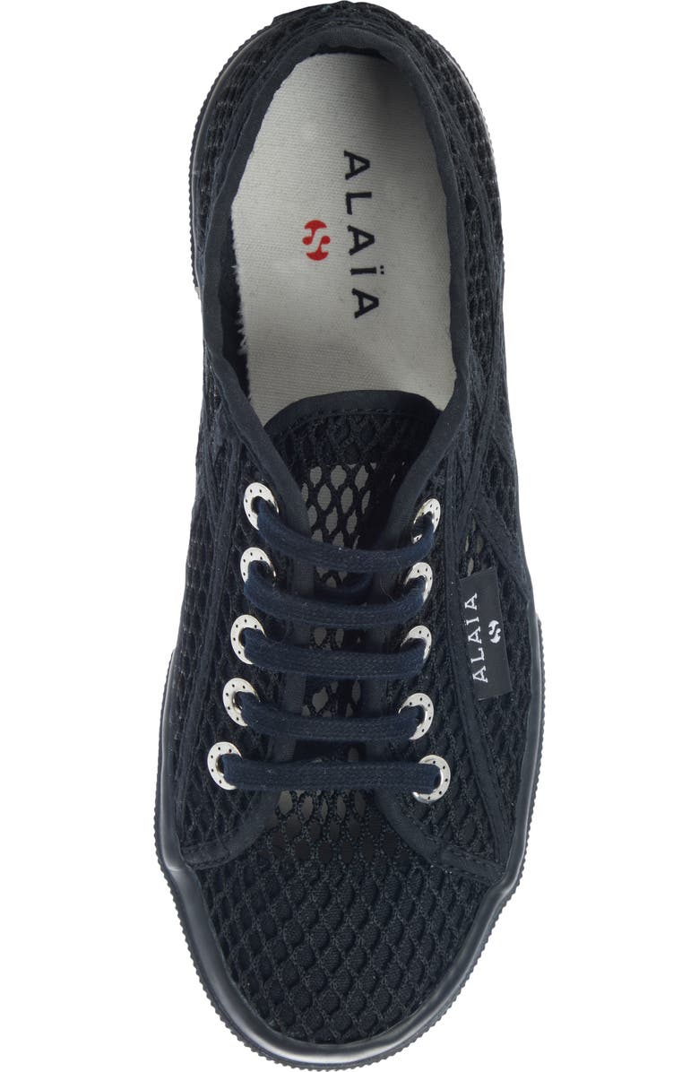 Alaïa x Superga Fishnet Lace-Up Sneaker, Alternate, color,