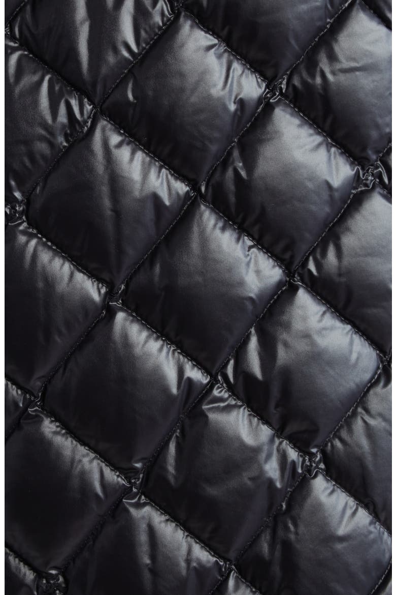 Quilted Hooded Down Jacket, Alternate, color, BLACK