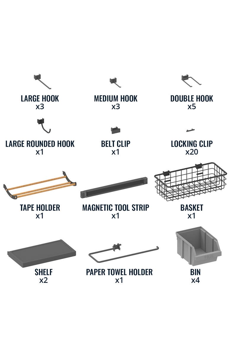 StoreYour 51" x 32" PRO Pegboard | 23 Attachments, Alternate, color, Black