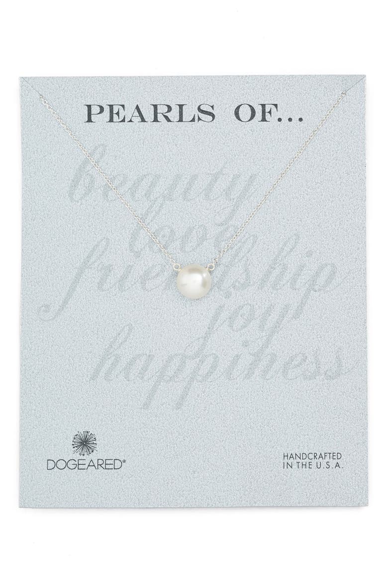 Freshwater Pearl Pendant Necklace, Main, color, PEARL / SILVER