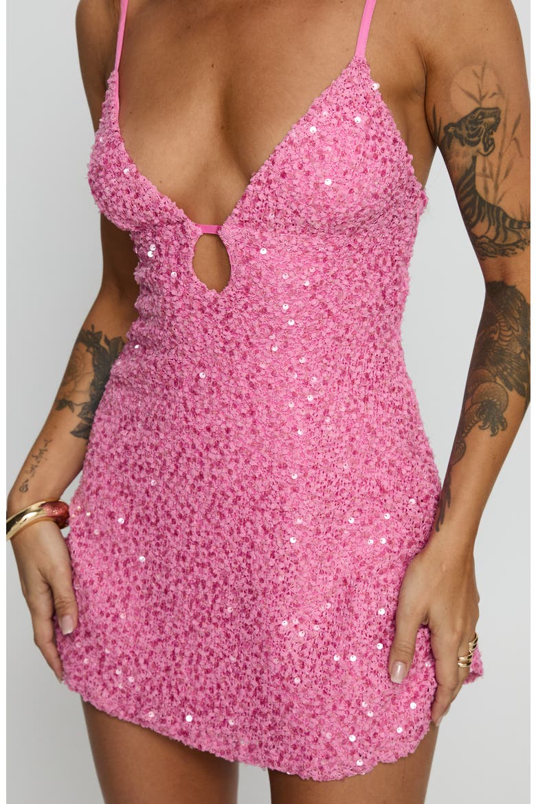 princess polly hot pink mini dress NEW Princess Polly Size XS/S Hot Pink Blair Knit Halter Mini Dress