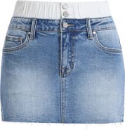 Bayeas High Waist Denim Miniskirt