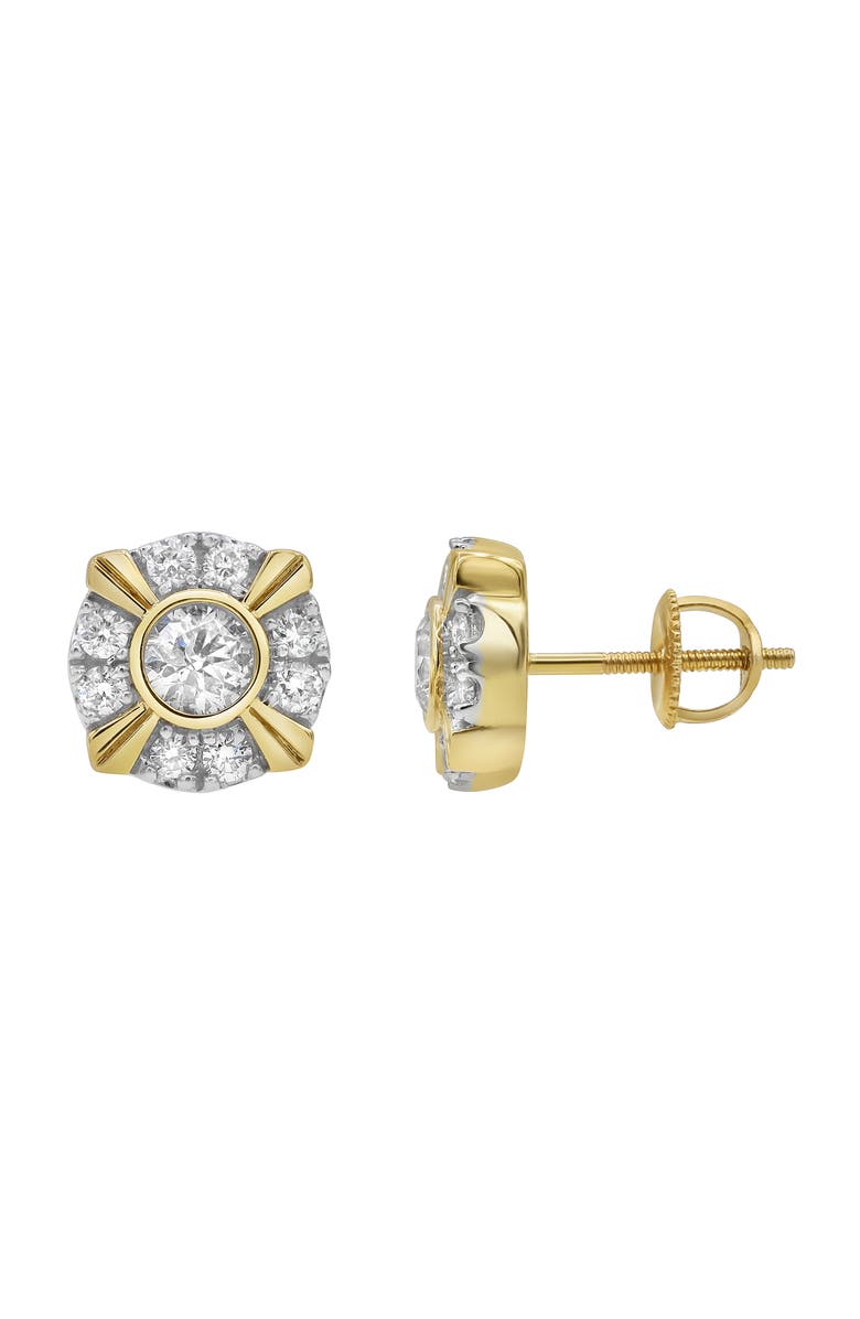 LuvMyJewelry Tudor 14K Yellow Gold Diamond Stud Earrings - 0.76ct., Alternate, color, 