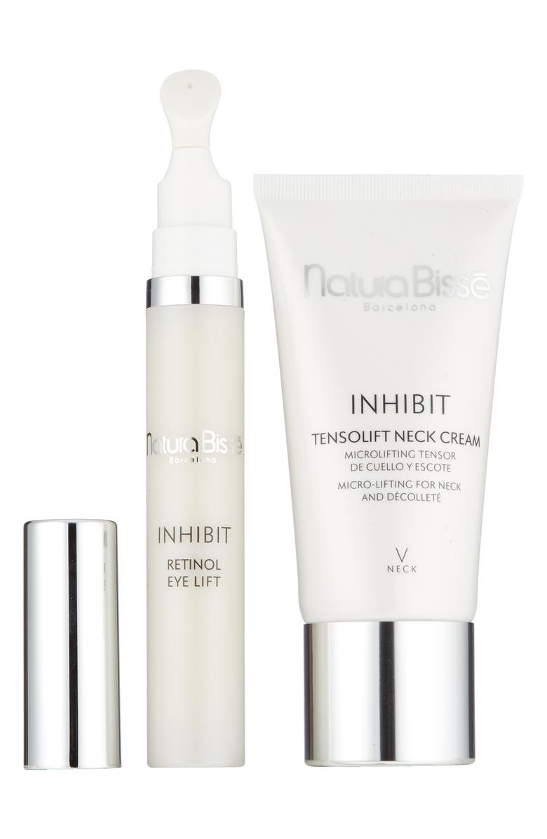 Natura Bissé Inhibit Retinol Eye Lift Serum & Inhibit Tensolift Neck Cream Duo USD $365 Value, Main, color, 