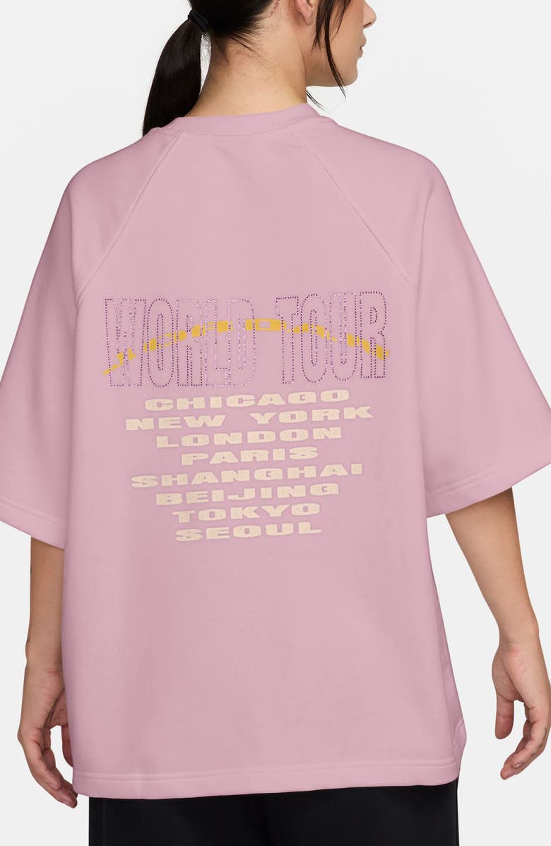 Jordan Brooklyn Fleece French Terry Oversize T-Shirt, Alternate, color, 676 Icdcmn