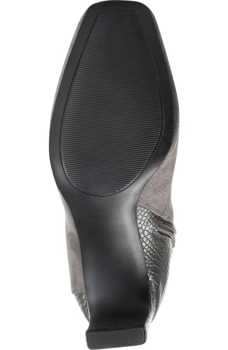 Journee Collection Elisabeth Croc Embossed Tall Boot, Alternate, color, Grey