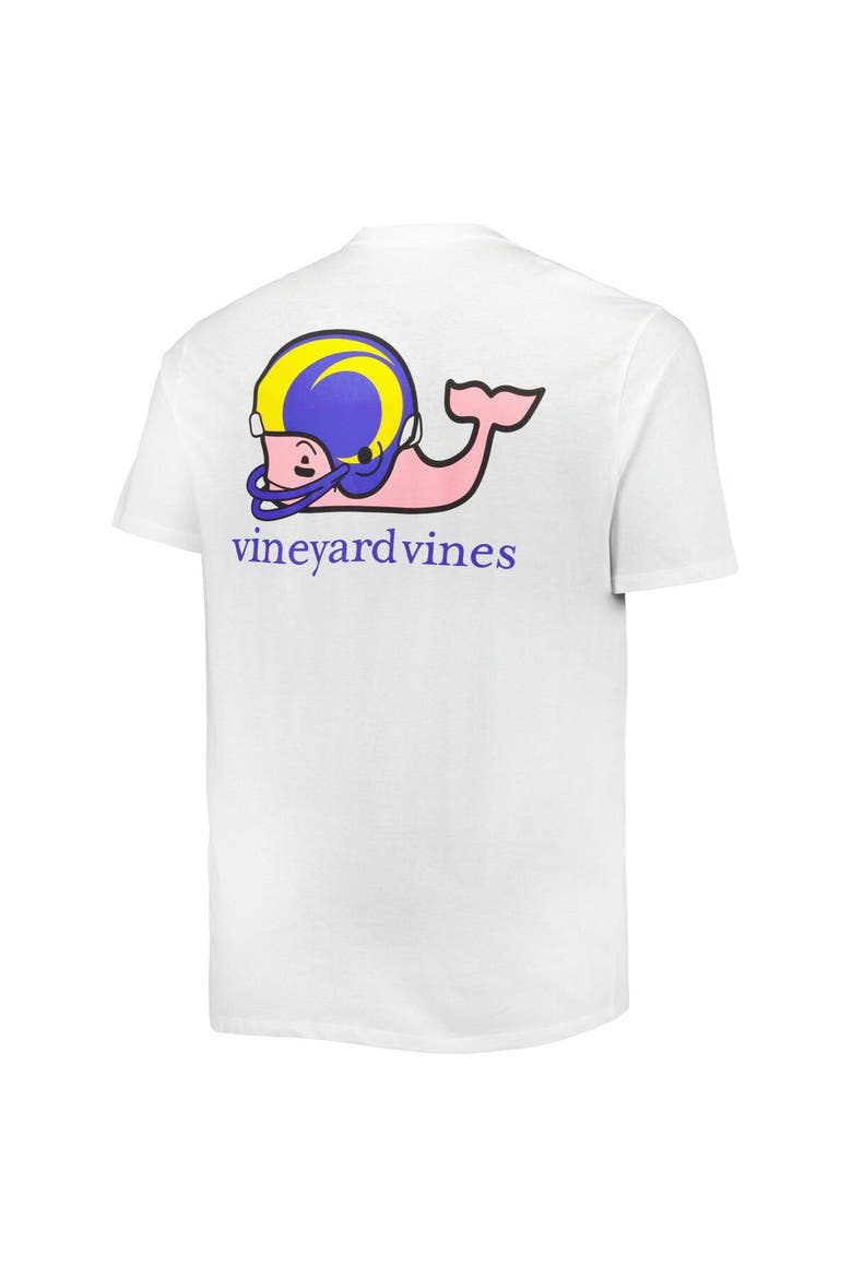Men's Vineyard Vines White Los Angeles Rams Big & Tall Helmet T-Shirt, Alternate, color, White