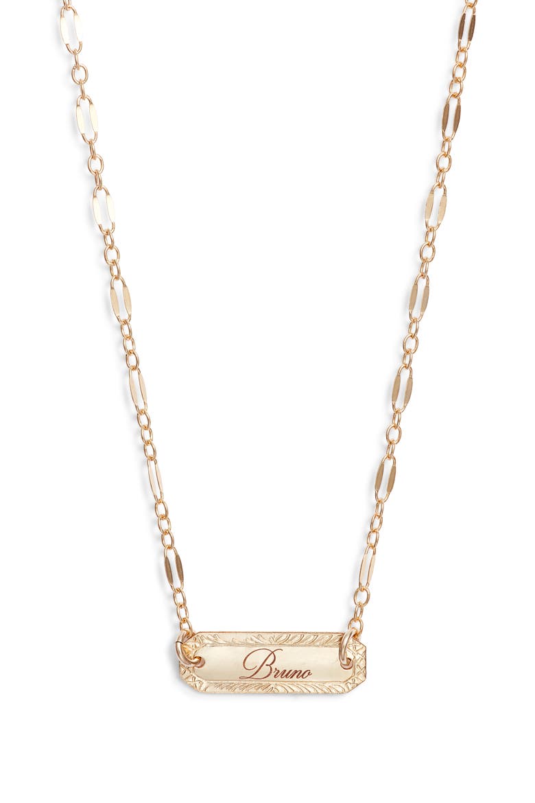 Cora Personalized Pendant Necklace, Main, color, GOLD