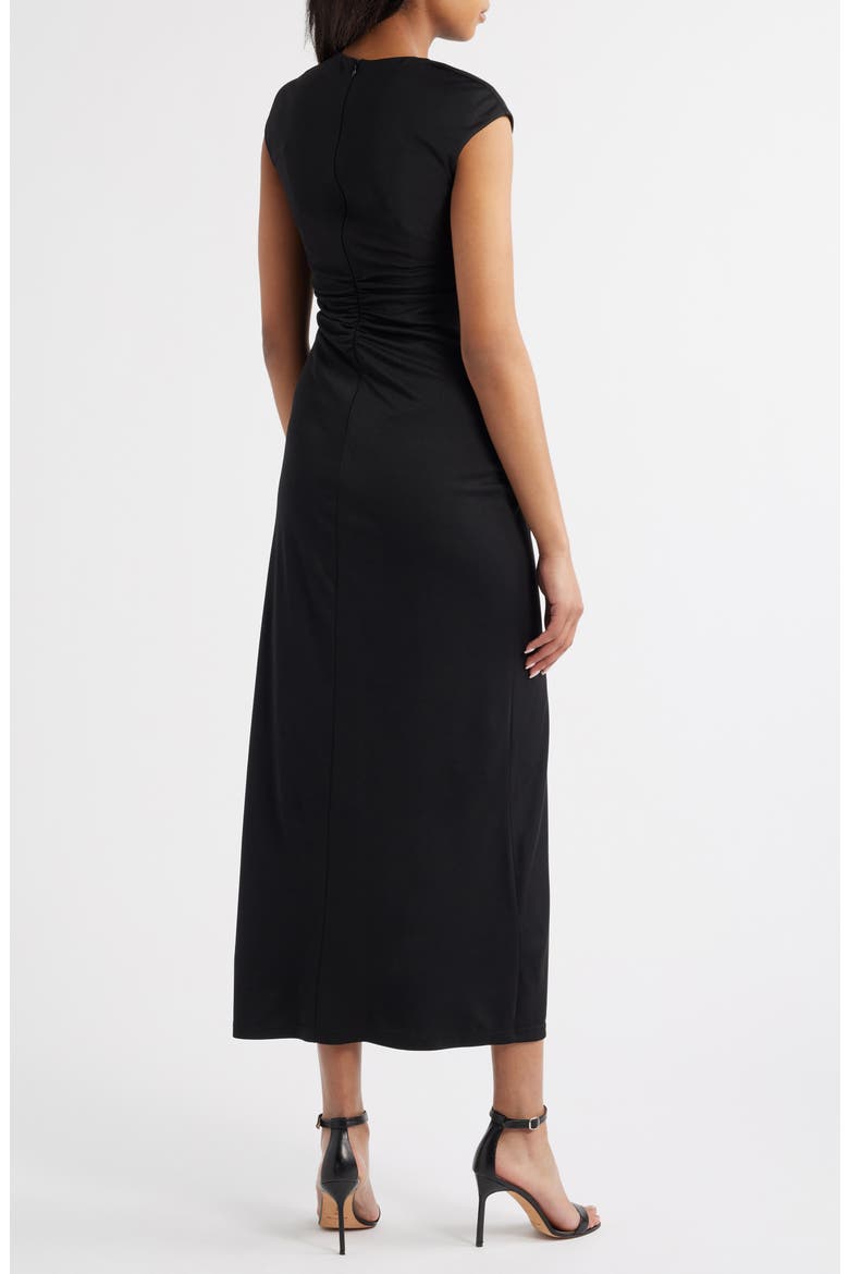 Milou Ruched Maxi Dress, Alternate, color, BLACK