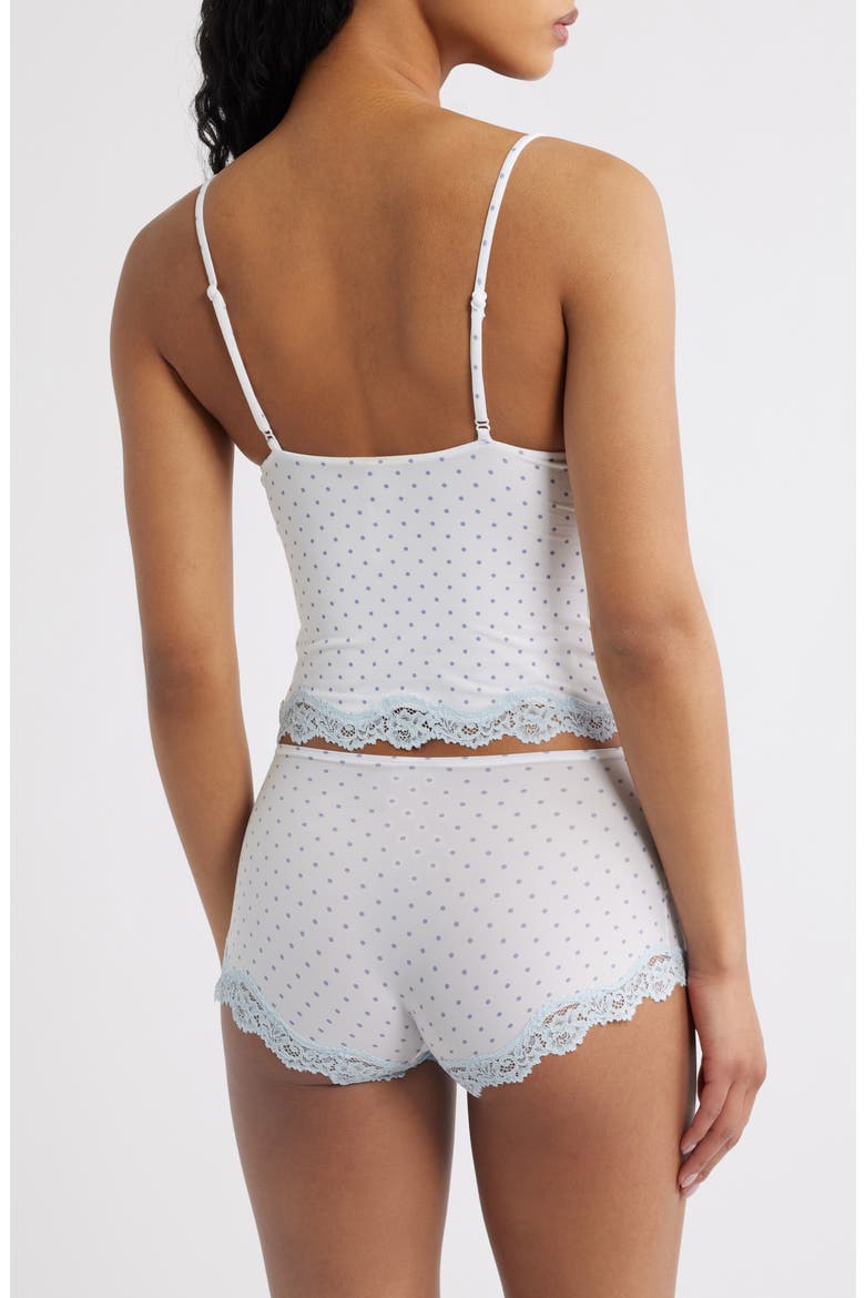 Fits Everybody Lace Cami & Boyshorts Set, Alternate, color, SLATE PIN DOT PRINT