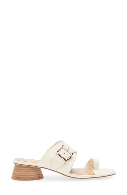 Vince Camuto Lenqua Toe Loop Block Heel Sandal In Creamy White