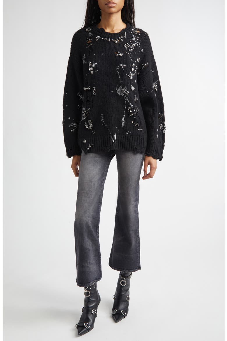 Joan Kick Flare Jeans, Alternate, color, ESSEX BLACK STRETCH