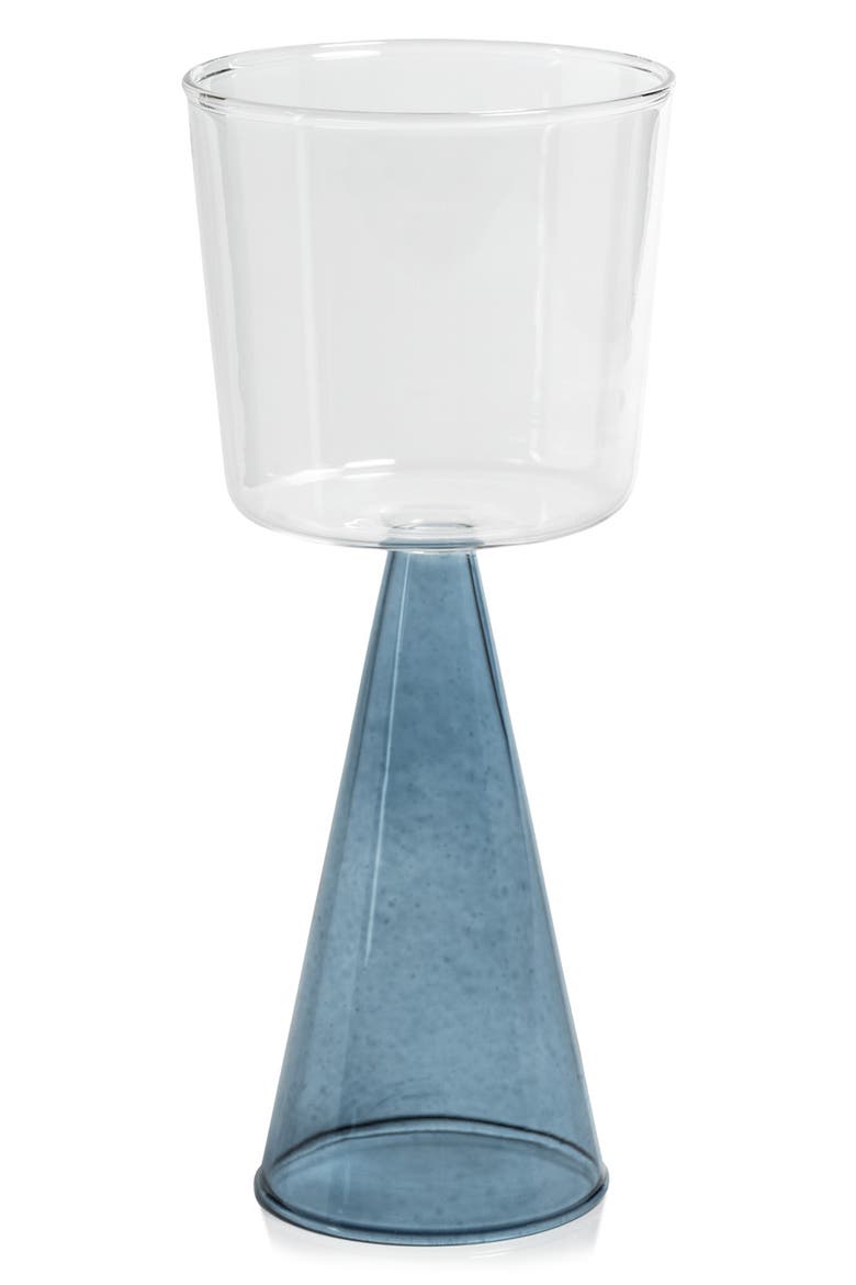Viterbo Set of 4 White Wine Glasses, Main, color, CLEAR/ BLUE