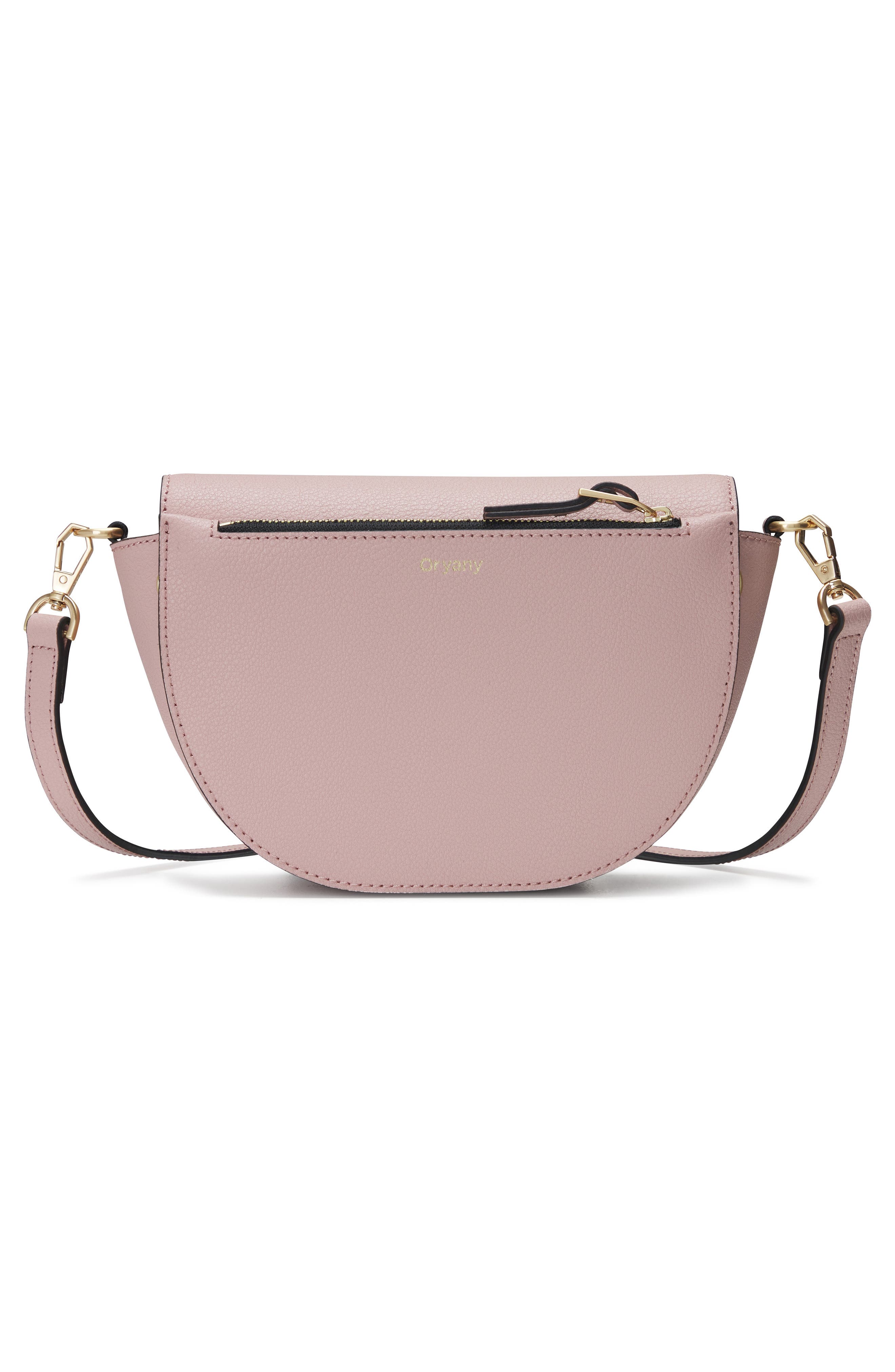 Lottie Leather Saddle Crossbody Bag, Alternate, color, VINTAGE PINK