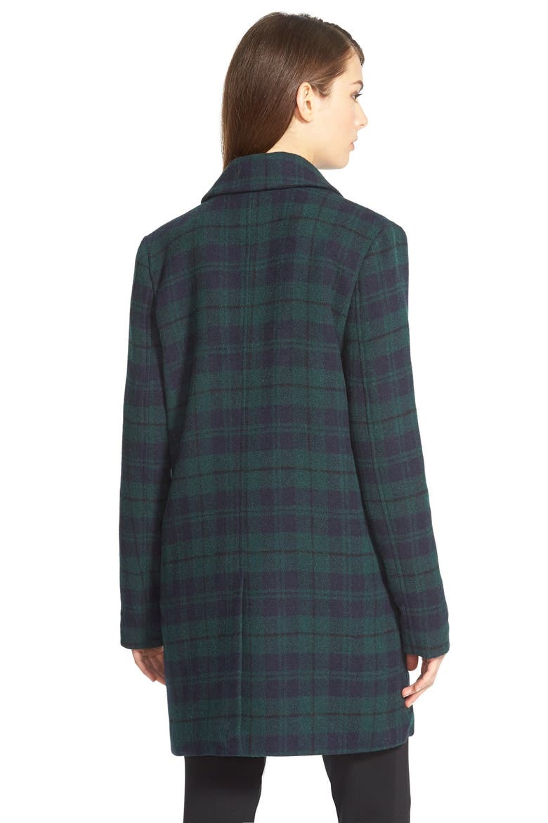 'Cardiff' Plaid Coat, Alternate, color, NAVY