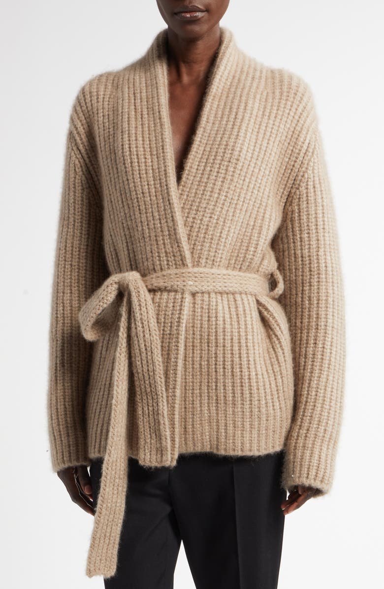 The Row Isotani Cashmere & Silk Wrap Cardigan, Alternate, color, 