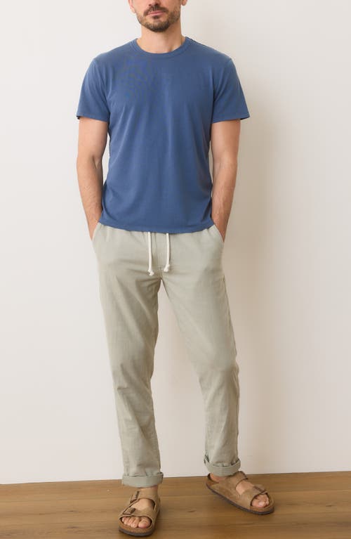 Marine Layer Signature Sea Change Crew Tee Vintage Indigo In Blue