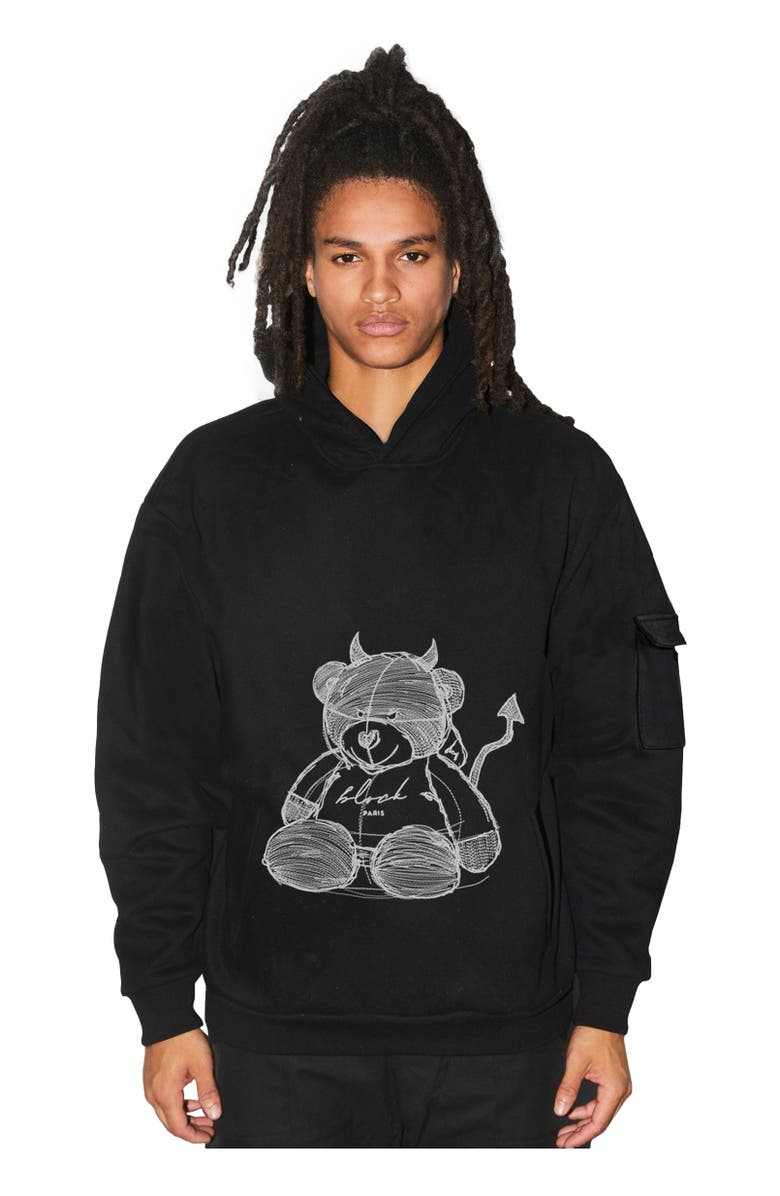 Blvck Paris Blvck Teddy Hoodie, Main, color, 