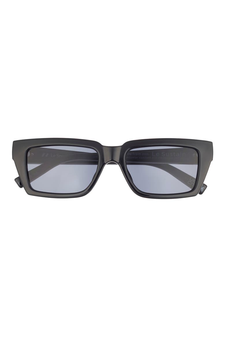 Nocturnal Habit 54mm D-Frame Sunglasses, Main, color, BLACK
