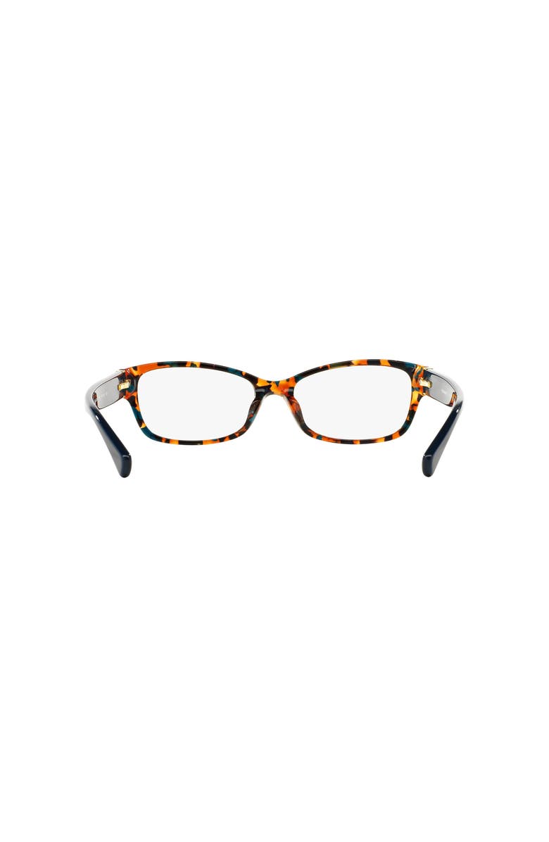 COACH 52mm Rectangle optical glasses, Alternate, color, Tortoise