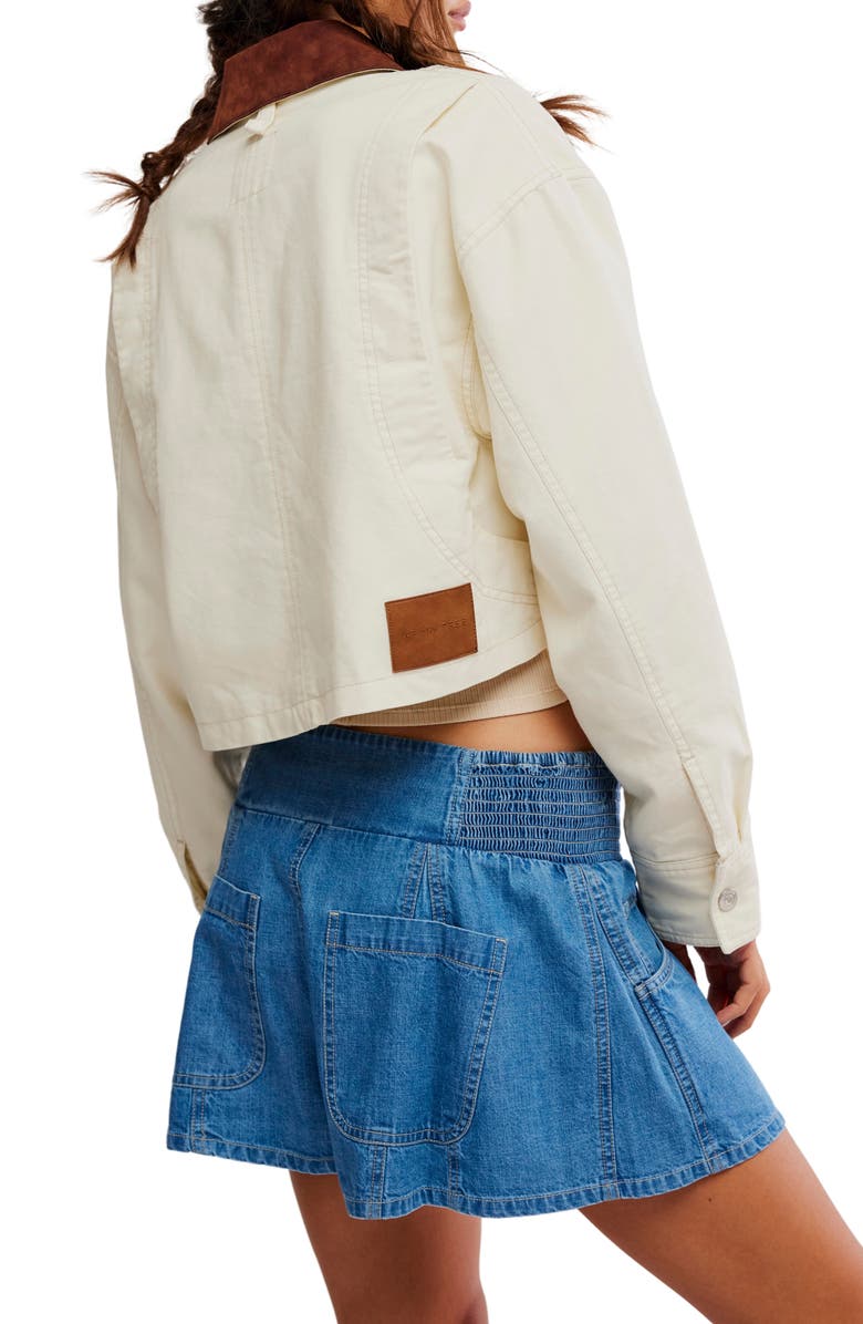 Free People We the Free Martha Workwear Jacket, Alternate, color, Tofu