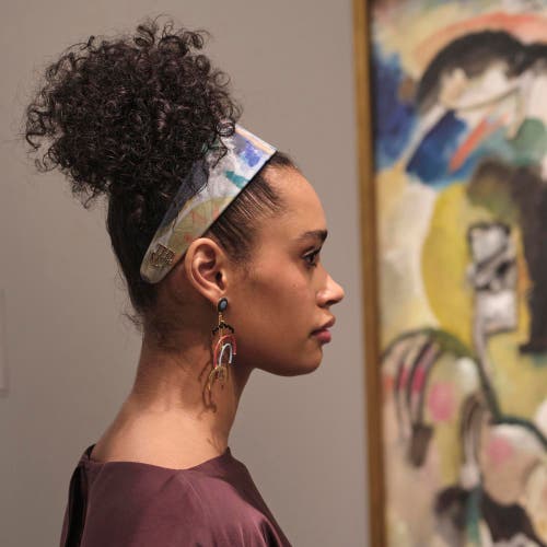 Lele Sadoughi The Met Brigitte Kandinsky Embroidered Headband In Multi