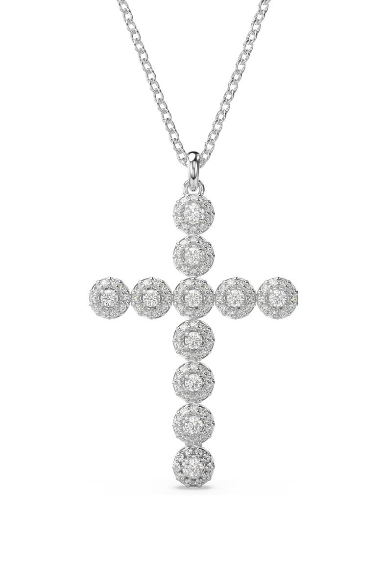 Insigne Cross Pendant Necklace, Main, color, SILVER