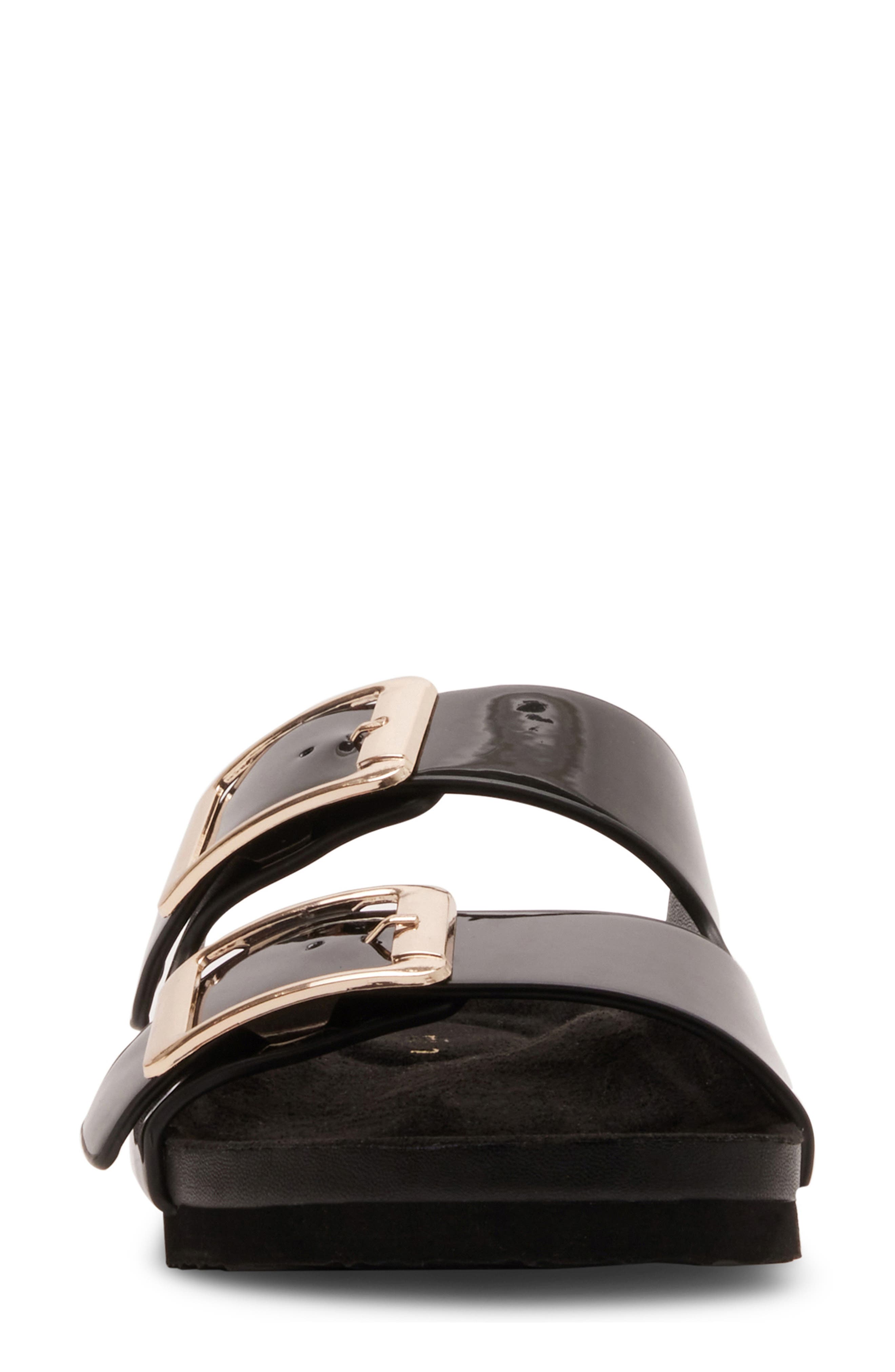 Madden Girl Bodiee Slide Sandal, Alternate, color, Black Patent