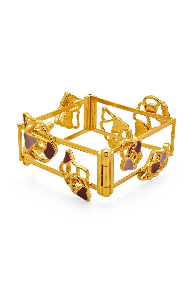 MIVA SQUARE BRACELET, Alternate, color, Gold Plated