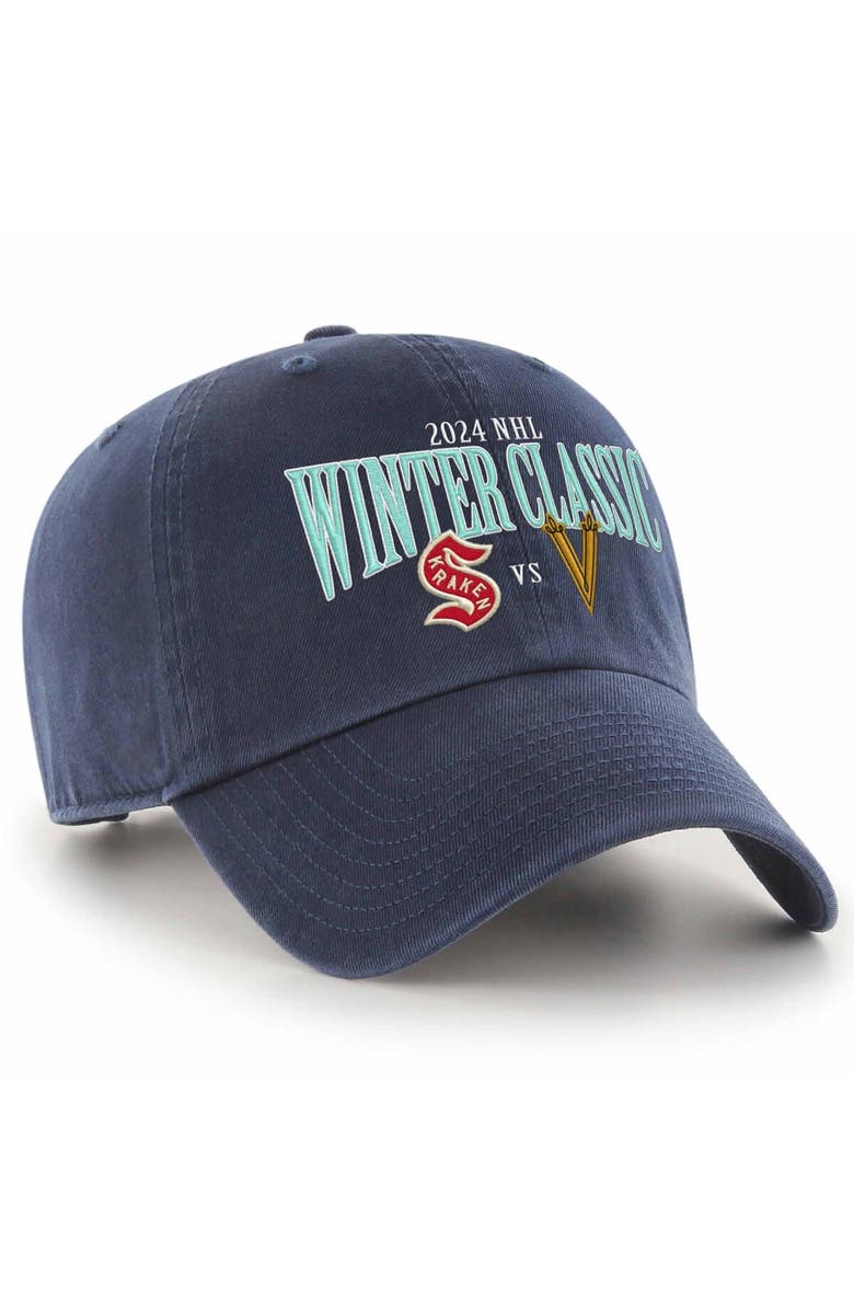 '47 Men's '47 2024 NHL Winter Classic Navy Clean Up Adjustable Hat, Alternate, color,