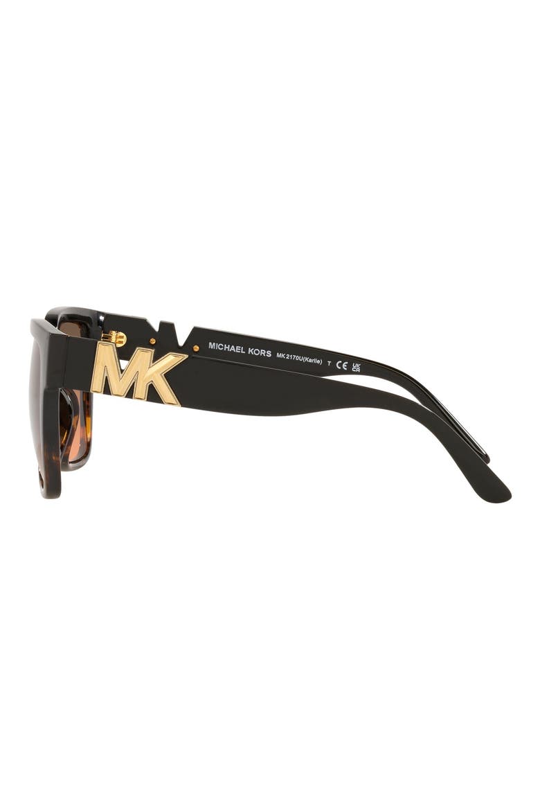 54mm Gradient Square Sunglasses, Alternate, color, BLACK DARK TORT/ GREY