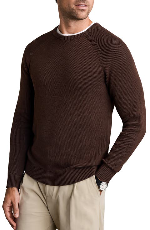 Raglan Sleeve Rib Sweater