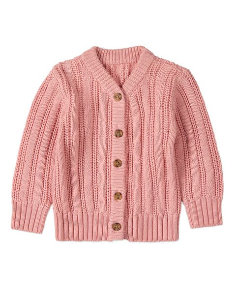 Oversized Cable-Knit Cardigan Sweater (Baby)