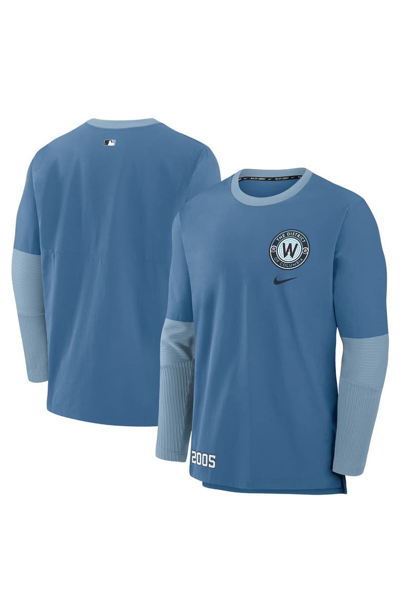 Nike Men's Nike Blue Washington Nationals 2025 City Connect Authentic Collection Performance Player Sweatshirt, Main, color, Blue