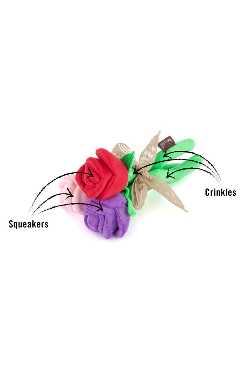 Puppy Love Rover's Roses, Plush Dog Toy, Alternate, color, Multicolored