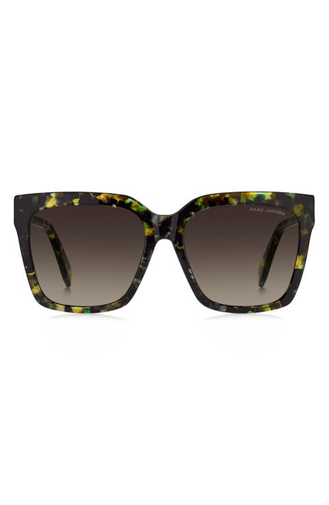 57mm Gradient Square Sunglasses