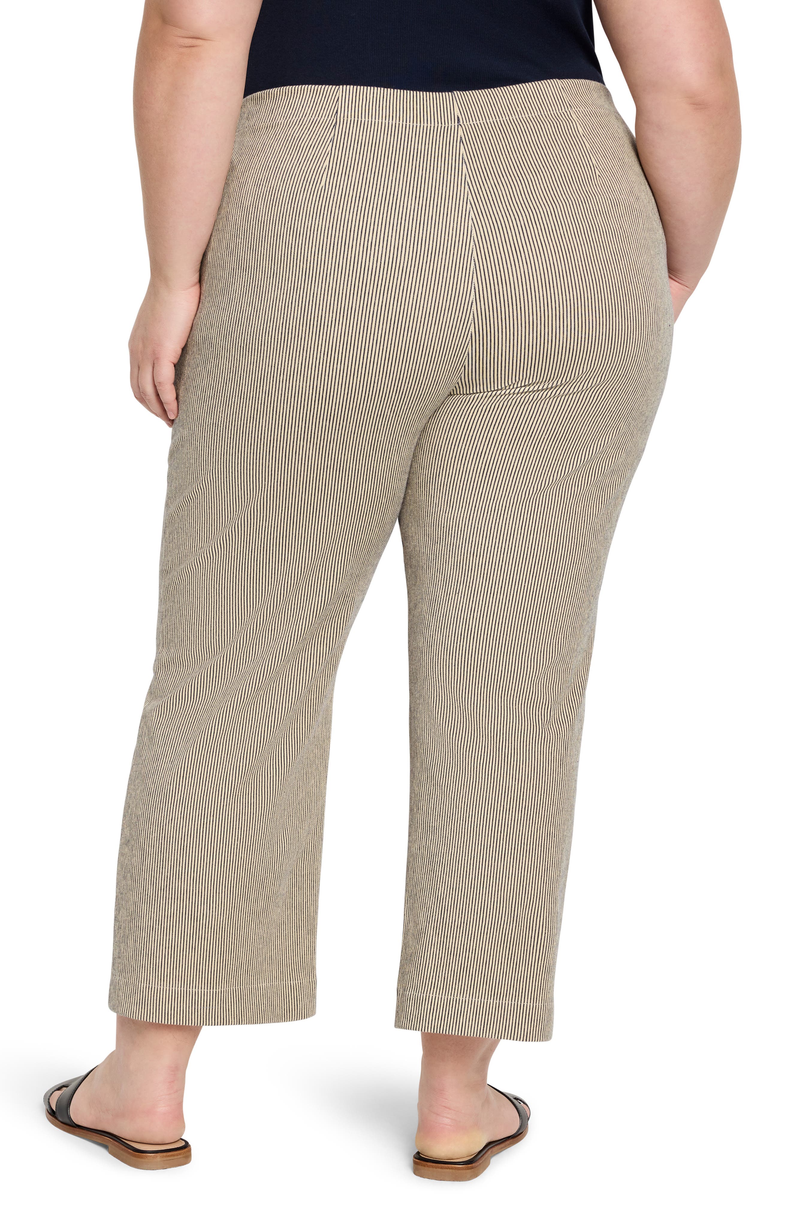 All Day Stripe Crop Wide Leg Pull-On Jeans - image 2