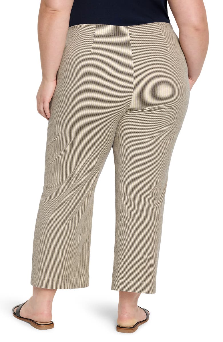 NIC+ZOE All Day Stripe Crop Wide Leg Pull-On Jeans, Alternate, color, Neutral Multi