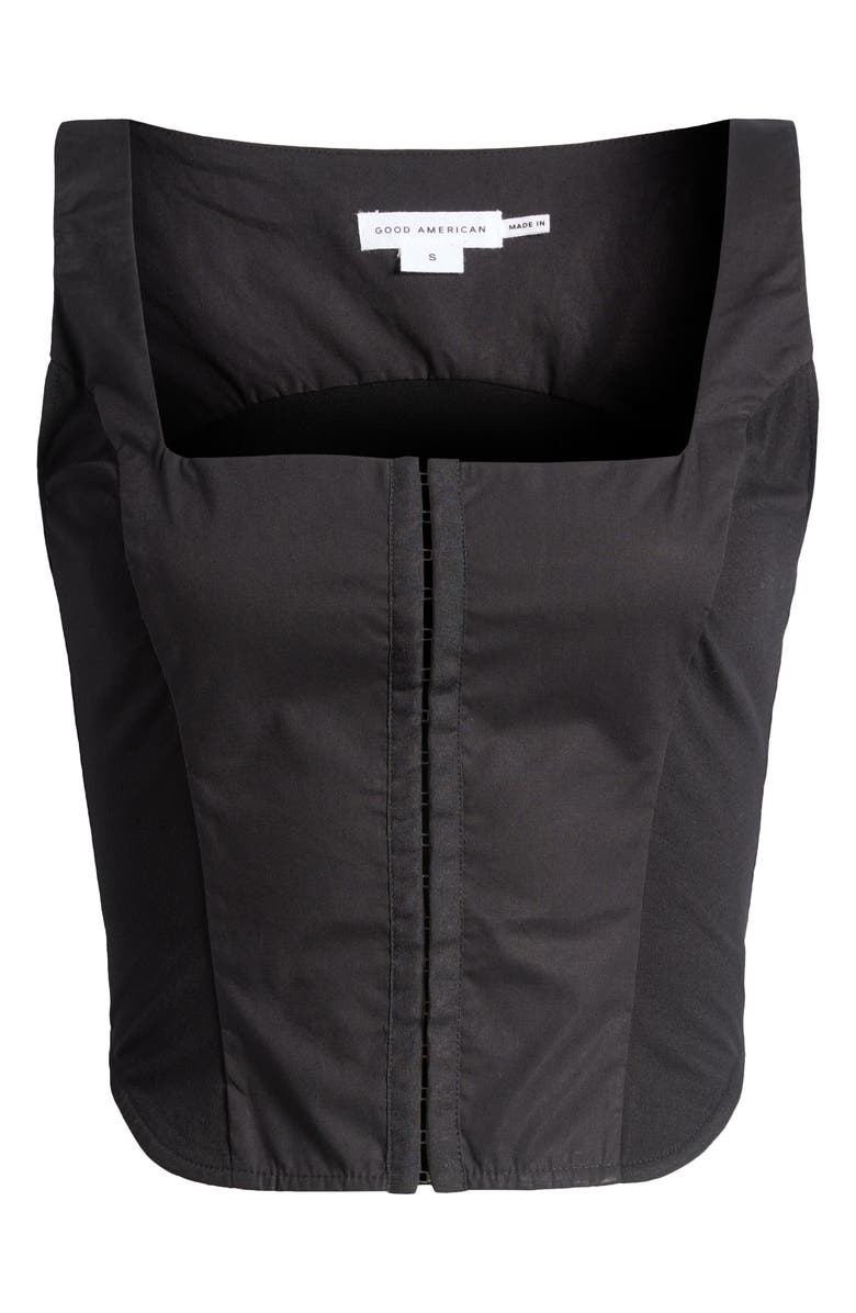 Good American Poplin Corset, Alternate, color, Black001