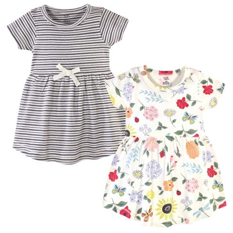 Organic Cotton Short-Sleeve and Long-Sleeve Dresses (Toddler, Little Kid & Big Kid)
